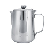 Stainless Steel Coffee Cup Mug Milk Frothing Pitcher Jug with Lid for Latte Coffee Art(600ml) In Australia - Darrahopens