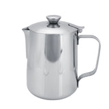 Stainless Steel Coffee Cup Mug Milk Frothing Pitcher Jug with Lid for Latte Coffee Art(600ml) In Australia - Darrahopens
