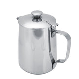 Stainless Steel Coffee Cup Mug Milk Frothing Pitcher Jug with Lid for Latte Coffee Art(600ml) In Australia - Darrahopens