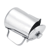 Stainless Steel Coffee Cup Mug Milk Frothing Pitcher Jug with Lid for Latte Coffee Art(600ml)