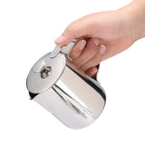 Stainless Steel Coffee Cup Mug Milk Frothing Pitcher Jug with Lid for Latte Coffee Art(600ml)