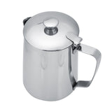 Stainless Steel Coffee Cup Mug Milk Frothing Pitcher Jug with Lid for Latte Coffee Art(1000ml)