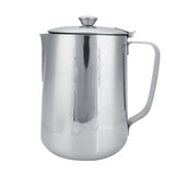 Stainless Steel Coffee Cup Mug Milk Frothing Pitcher Jug with Lid for Latte Coffee Art(1500ml) In Australia - Darrahopens
