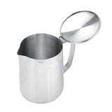 Stainless Steel Coffee Cup Mug Milk Frothing Pitcher Jug with Lid for Latte Coffee Art(1500ml)