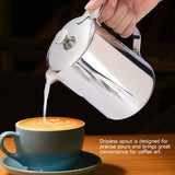 Stainless Steel Coffee Cup Mug Milk Frothing Pitcher Jug with Lid for Latte Coffee Art(1500ml)