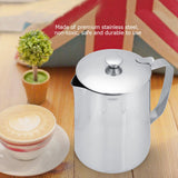 Stainless Steel Coffee Cup Mug Milk Frothing Pitcher Jug with Lid for Latte Coffee Art(1500ml)