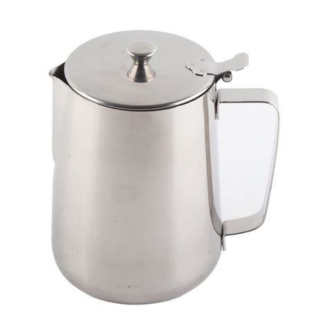 Stainless Steel Coffee Cup Mug Milk Frothing Pitcher Jug with Lid for Latte Coffee Art(2000ml) In Australia - Darrahopens
