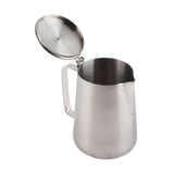 Stainless Steel Coffee Cup Mug Milk Frothing Pitcher Jug with Lid for Latte Coffee Art(2000ml)