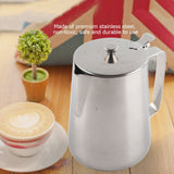Stainless Steel Coffee Cup Mug Milk Frothing Pitcher Jug with Lid for Latte Coffee Art(2000ml)