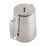 Stainless Steel Coffee Cup Mug Milk Frothing Pitcher Jug with Lid for Latte Coffee Art(2000ml)