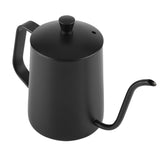 550ml Stainless Steel Long Gooseneck Coffee Pot Kettle with Lid for Home Kitchen Coffee Shop