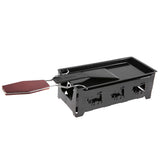Portable NOn Stick Cheese Raclette Rotaster Baking Tray Stove with Wodd Handle Grilling Tool