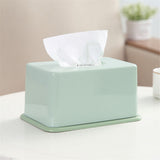 1Pc Simple Tissue Box Plastic Tissues Holder for Home Bathroom Office Car(Green) In Australia - Darrahopens