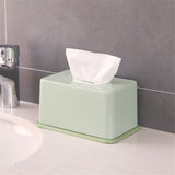 1Pc Simple Tissue Box Plastic Tissues Holder for Home Bathroom Office Car(Green)