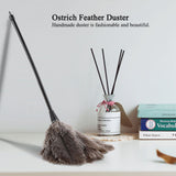 Mini Handmade Washable Reusable Ostrich Feather Duster for Books Keyboard Office Home