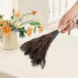 Mini Washable Reusable Ostrich Feather Duster for Books Keyboard Office Home