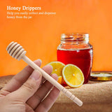 24Pcs Wood Honey Dripper Stirring Rod Jam Syrup Drizzler Stick Server Kitchen Tools Gadgets(#2)