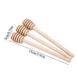 24Pcs Wood Honey Dripper Stirring Rod Jam Syrup Drizzler Stick Server Kitchen Tools Gadgets(#2)