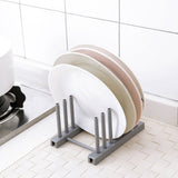 1Pc Removable Dish Plate Drying Rack Draining Board Stand Holder for Kitchen Supplies(Grey) In Australia - Darrahopens