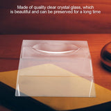 8cm Clear Crystal Ball Transparent Galaxies Sphere Fortune Ball Home Office Decor(Clear Base)