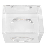 8cm Clear Crystal Ball Transparent Galaxies Sphere Fortune Ball Home Office Decor(Clear Base)