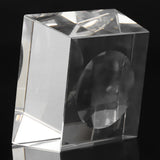 8cm Clear Crystal Ball Transparent Galaxies Sphere Fortune Ball Home Office Decor(Clear Base)