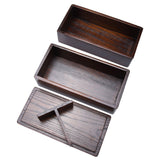 Natural Wooden Lunch Box Double Layer Rectangle Food Container for Picnic Sushi Bento In Australia - Darrahopens