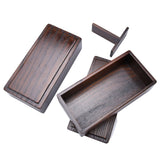 Natural Wooden Lunch Box Double Layer Rectangle Food Container for Picnic Sushi Bento In Australia - Darrahopens