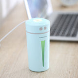 USB Cup Shaped Home Office Car Air Humidifier Diffuser with Colorful LED Night Light (Blue)
