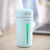 USB Cup Shaped Home Office Car Air Humidifier Diffuser with Colorful LED Night Light (Blue)