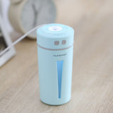 USB Cup Shaped Home Office Car Air Humidifier Diffuser with Colorful LED Night Light (Blue)