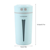USB Cup Shaped Home Office Car Air Humidifier Diffuser with Colorful LED Night Light (Blue)