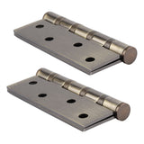 4in 3mm Stainless Steel Door Hinge Loose Pin Muffler Buffer Hinges Mute Bearing(Plating Yellow)