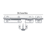 1Pc 8inch Stainless Steel Security Home Door Bolt Padlock Sliding Barrel Bolts Window Lock