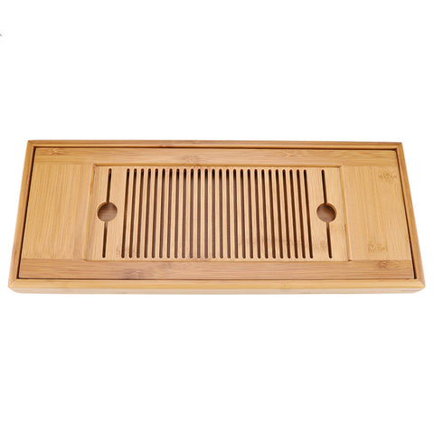 1Pc Bamboo Mini Tea Serving Tray Chinese Gongfu Tea Plate for Home Office Table 38*15cm In Australia - Darrahopens