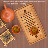 1Pc Bamboo Mini Tea Serving Tray Chinese Gongfu Tea Plate for Home Office Table In Australia - Darrahopens