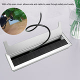 Square Aluminium Desk Computer Wire Cable Tidy Outlet Insert Hole Top Cover(Large)