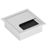 Square Aluminium Desk Computer Wire Cable Tidy Outlet Insert Hole Top Cover