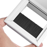 Square Aluminium Desk Computer Wire Cable Tidy Outlet Insert Hole Top Cover