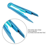 3 PCS Multifunctional Plastic Bread Tongs Food Clamps for Home Bakery (Green)