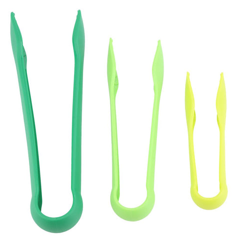 3 PCS Multifunctional Plastic Bread Tongs Food Clamps for Home Bakery (Blue) In Australia - Darrahopens