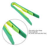 3 PCS Multifunctional Plastic Bread Tongs Food Clamps for Home Bakery (Blue)