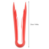 3 PCS Multifunctional Plastic Bread Tongs Food Clamps for Home Bakery (Red)