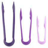 3 PCS Multifunctional Plastic Bread Tongs Food Clamps for Home Bakery (Purple) In Australia - Darrahopens