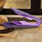 3 PCS Multifunctional Plastic Bread Tongs Food Clamps for Home Bakery (Purple) In Australia - Darrahopens