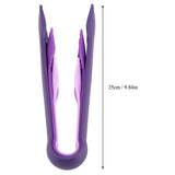 3 PCS Multifunctional Plastic Bread Tongs Food Clamps for Home Bakery (Purple)