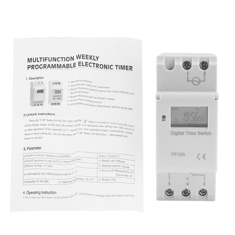16A Digital LCD Power Timer Programmable Relay Time Switch (AC220V) In Australia - Darrahopens