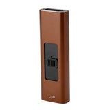 Portable Electronic USB Charging Flameless Windproof Cigar Cigarette Lighter Male Gifts(Coffee) In Australia - Darrahopens