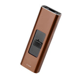 Portable Electronic USB Charging Flameless Windproof Cigar Cigarette Lighter Male Gifts(Coffee)
