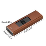 Portable Electronic USB Charging Flameless Windproof Cigar Cigarette Lighter Male Gifts(Coffee)